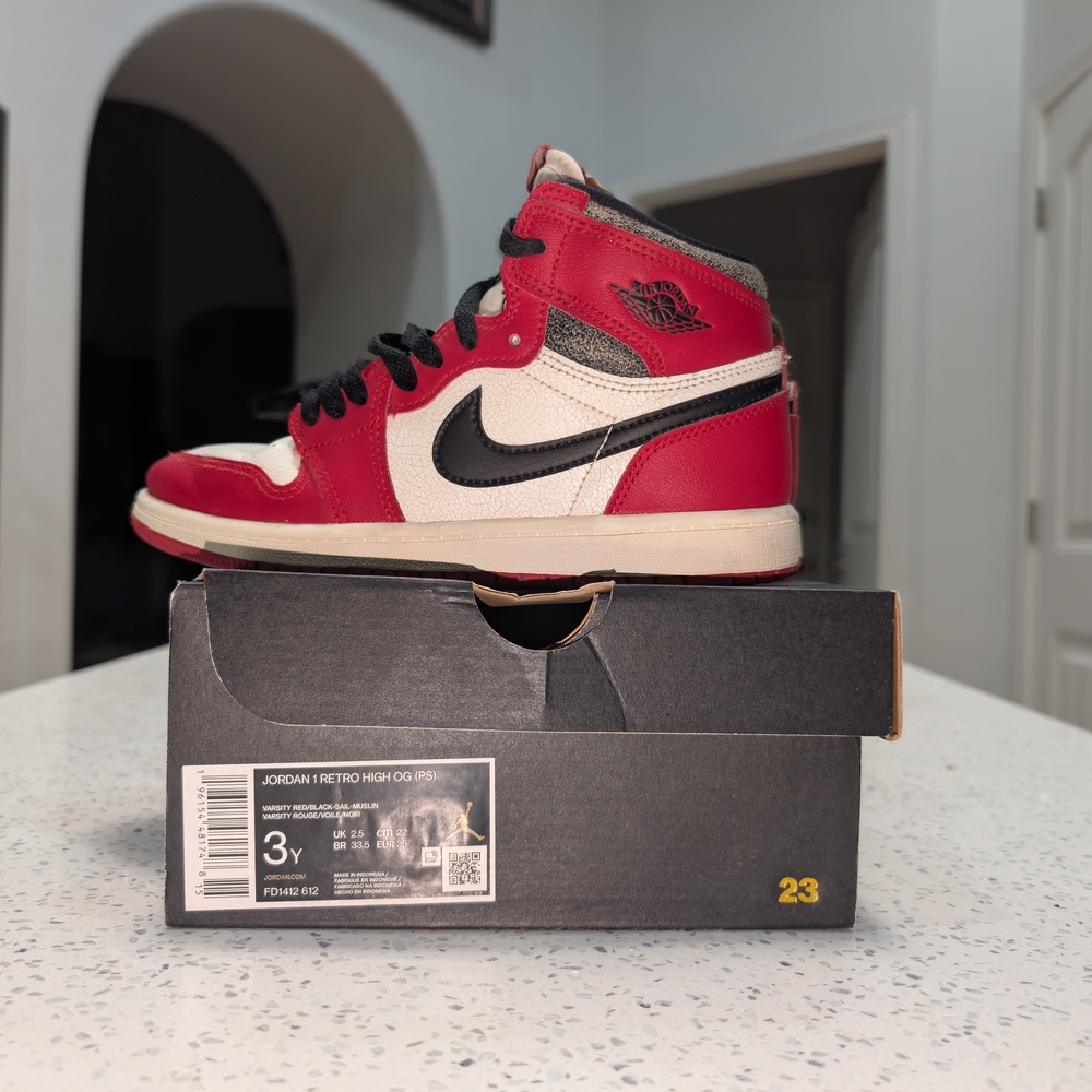 Jordan Kids Sneakers Red and White